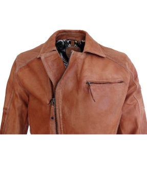 Radloff Lederjacke Motoradstyle Modell Sharp cognac