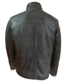 Radloff maskuline Lederjacke anthrazit Motoradjacke