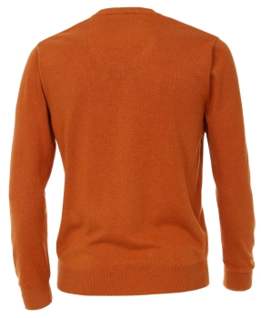 Preview: REDMOND V-Neck Pullover Comfort Fit in orange terra Preview: REDMOND V-Neck Pullover Comfort Fit in orange terra