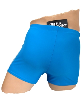 Sun Project Swim Pants in türkis mit weißen Strukturstreifen