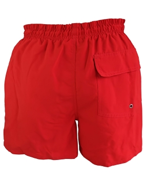 Sun Project Swim Shorts in rot mit Sticklabel in weiss