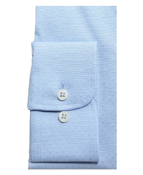 eterna Slim Fit Langarmhemd hellblau Minidesign Ton in Ton