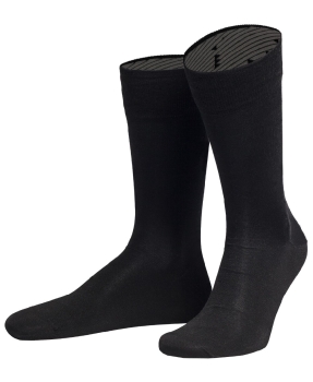 von Jungfeld 3er Box Business Socken in schwarz mittelblau dunkelblau