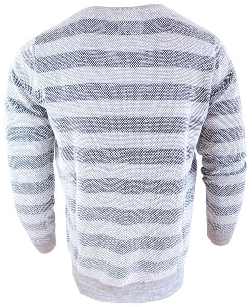 Calamar modischer R-Neck Pullover in Blockstreifendesign