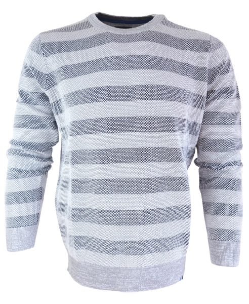 Calamar modischer R-Neck Pullover in Blockstreifendesign