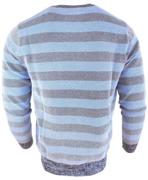 Calamar modischer R-Neck Pullover in Blockstreifendesign