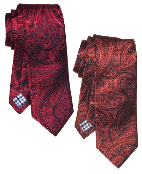 Hemley elegante Seidenkrawatte Paisleys in schwarz rot schwarz terra