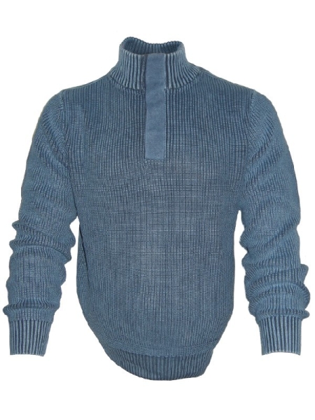 Baileys Troyer Stehkragenpullover in indigo Perlfangstrick