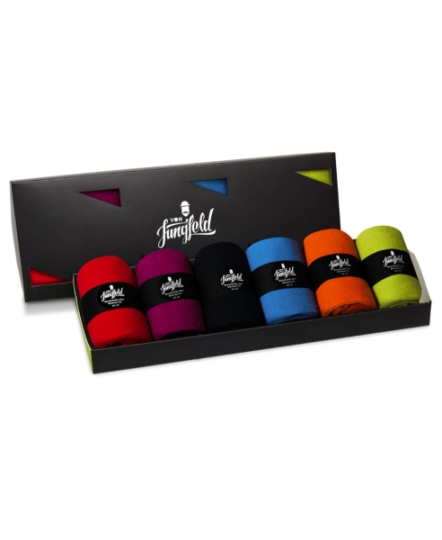 von Jungfeld 6er Box Herrensocken Farbexplosion