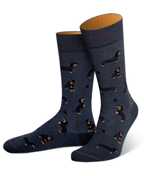 von Jungfeld 1 Paar Socken Animal Lovers Motiv Dackel Theo