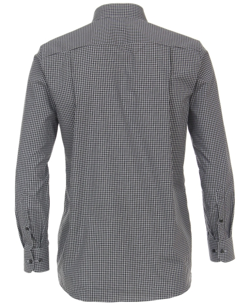 Casa Moda Premium Comfort Fit Langarmhemd in anthrazit grau Minikaro