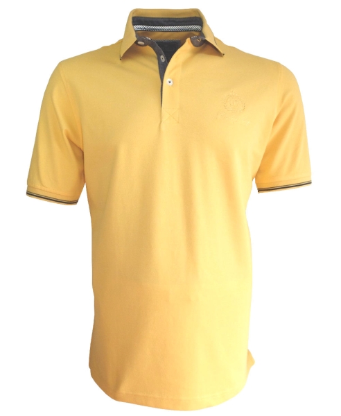 Baileys Polo Shirt in gelb dunkelblau mit Sticklabel