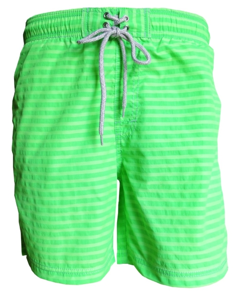 Baileys Swim Short Beach Streifendesign in neongrün