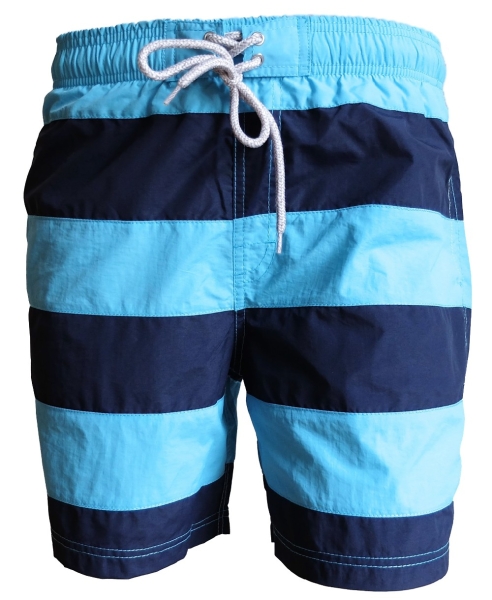 Baileys Swim Short Beach Blockstreifen blau aqua