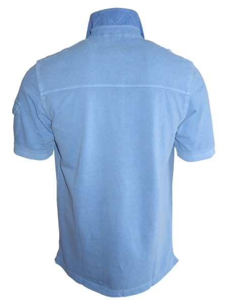 Baileys Polo Shirt Piqué in indigoblau mit Sticklabel