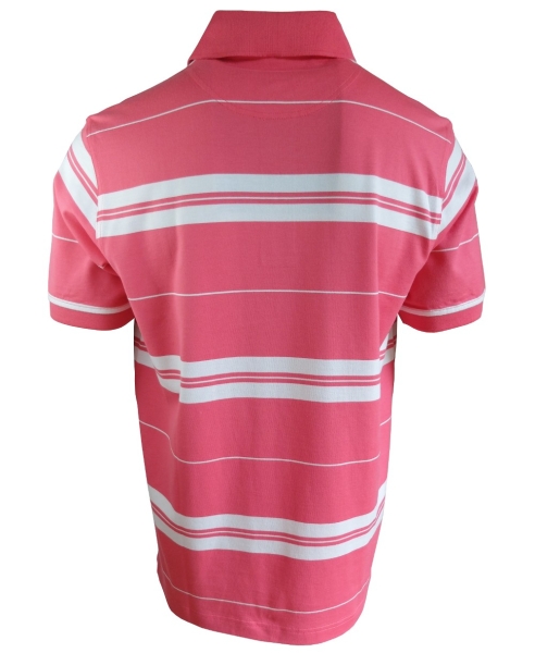 Baileys Polo Shirt STRIPES beere blau weiss mit Sticklabel