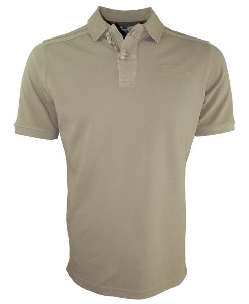 Baileys Polo Shirt Vintage camel mit Knebelverschluss