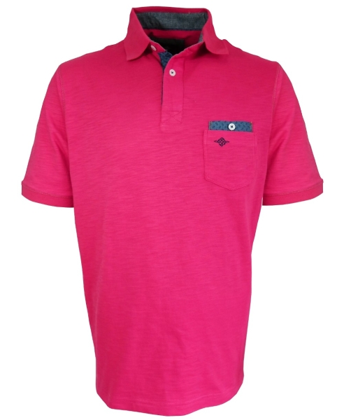 Baileys Polo Shirt Flammgarn rot mit Brusttasche