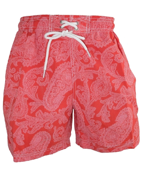 Baileys Swim Short Beach in rot Paisleysdesign