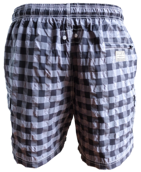 Baileys Swim Short Beach in Karodesign schwarz grau