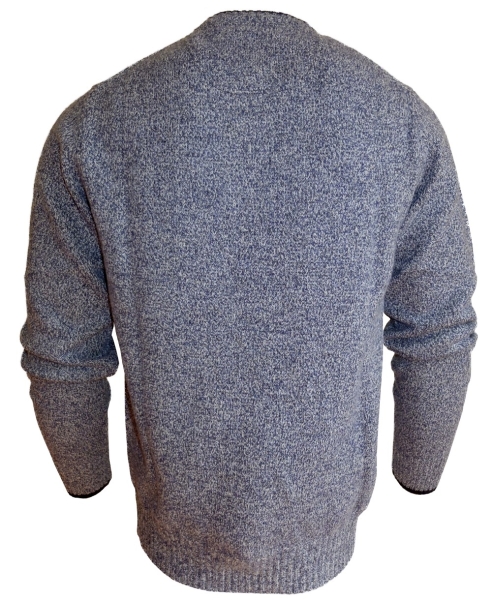 Baileys V-Neck Tweed Pullover in blau hellblau melange