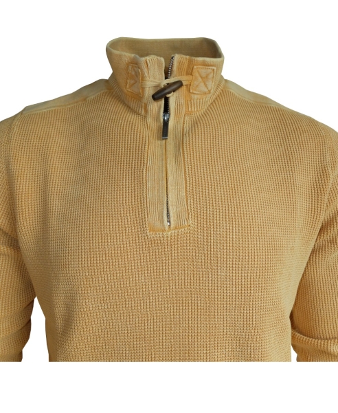 Baileys Troyer Stehkragen Pullover in safran Perlfangstrick