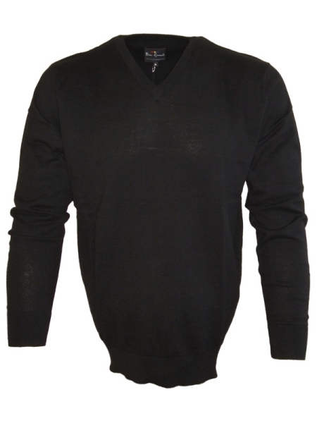 Ben Green V-Neck Pullover Classic in schwarz