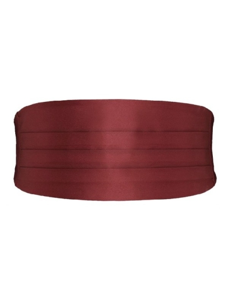 Hemley Kummerbund SEIDE Satin in bordeaux 85 bis 118 cm