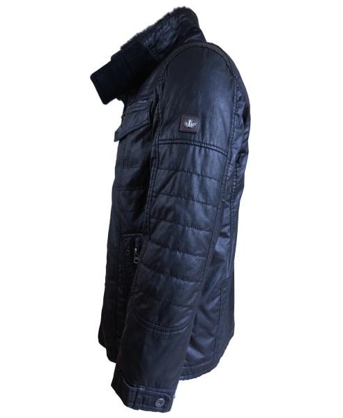 Cabano New Canadian Carbon Long Winterjacke in schwarz