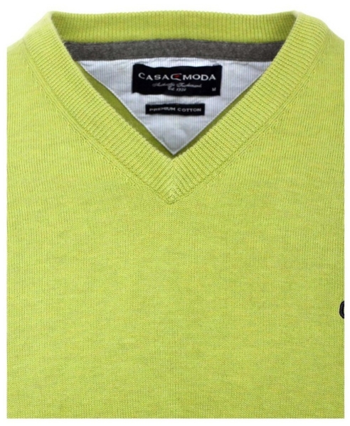 Casa Moda edler V-Neck Pullover limone Pima Cotton