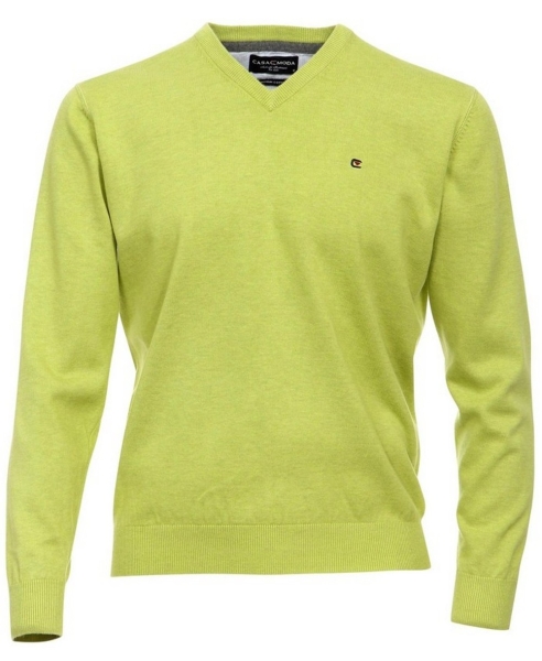 Casa Moda edler V-Neck Pullover limone Pima Cotton