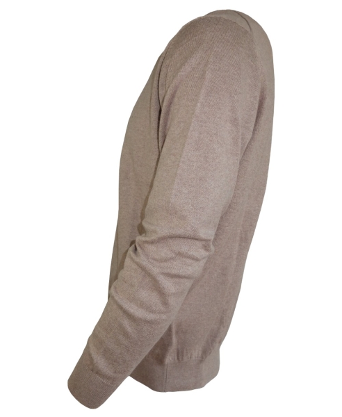 Casa Moda edler V-Neck Pullover Baumwolle Kaschmir in camel