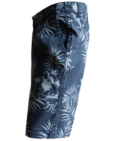 Hattric Short Tailored Denim dunkelblau Floralmuster