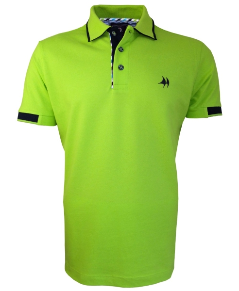 Impulso Polo Shirt Yachting Club in lemon marine mit Sticklabel