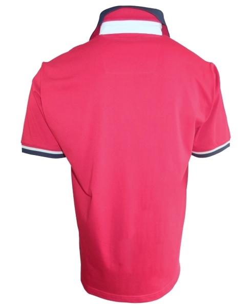 Maselli Polo Kurzarmshirt in rot marine weiss 9216-12