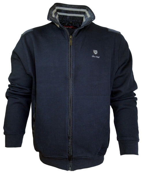 Maselli Sweatjacke in marine mit Stehkragen und Reißer