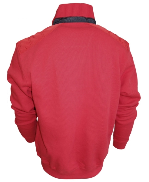 Maselli Stehkragen Sweatshirt in rot mit Reißverschluss