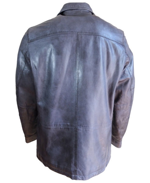 Radloff Lederjacke Modell Rider Vintagelook graublau