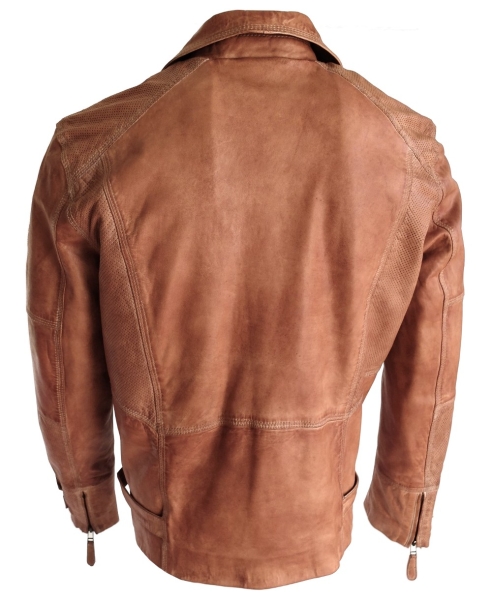 Radloff Lederjacke Motoradstyle Modell Sharp cognac