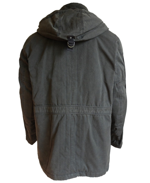 Radloff Longjacke Parka mit abtrennbarer Kapuze mattschwarz