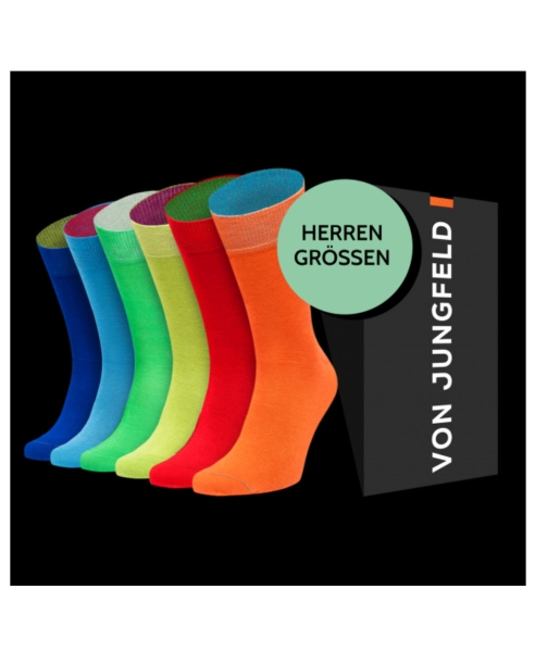 von Jungfeld 6er Box Herrensocken Regenbogen