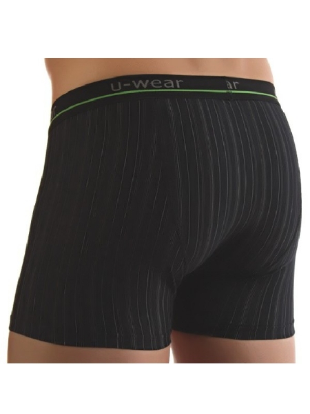 u-wear Pants Short Modell Pin Stripes in schwarz mit Feinstreifen