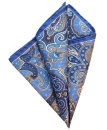 Pellens & Loick edles Einstecktuch Seide blau multicolor Motiv Antike
